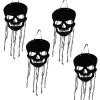 ESPA - Funny Fashion 4 Décorations De Crâne à Suspendre De 64cm -Robes D'Halloween Soldes Boutique 4 decorations de crane a suspendre de 64cm