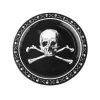 ESPA - Funny Fashion 8 Assiettes En Carton Pirate, Noir Et Blanc 1 ESPA - Funny Fashion 8 Assiettes En Carton Pirate, Noir Et Blanc -Robes D'Halloween Soldes Boutique 8 assiettes en carton pirate noir et blanc