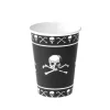 ESPA - Funny Fashion 8 Gobelets En Carton Pirate, Noir Et Blanc -Robes D'Halloween Soldes Boutique 8 gobelets en carton pirate noir et blanc