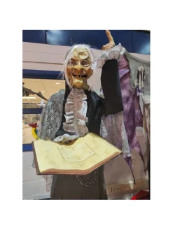 ESPA - Funny Fashion Automate Sorcière Animée Avec Grimoire -Robes D'Halloween Soldes Boutique automate sorciere animee avec grimoire 2