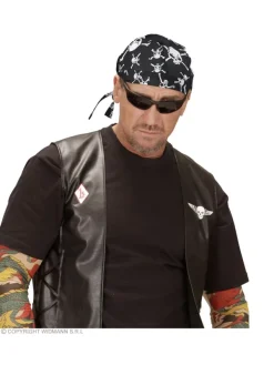 WIDMANN Bandana Pirate Noir Et Blanc, Tête De Mort -Robes D'Halloween Soldes Boutique bandana pirate noir et blanc tete de mort 2