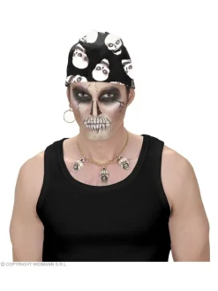 WIDMANN Bandana Tête De Mort Noir Et Blanc - 55x55 Cm - 100% Cotton -Robes D'Halloween Soldes Boutique bandana tete de mort noir et blanc 55x55 cm 100 cotton 2