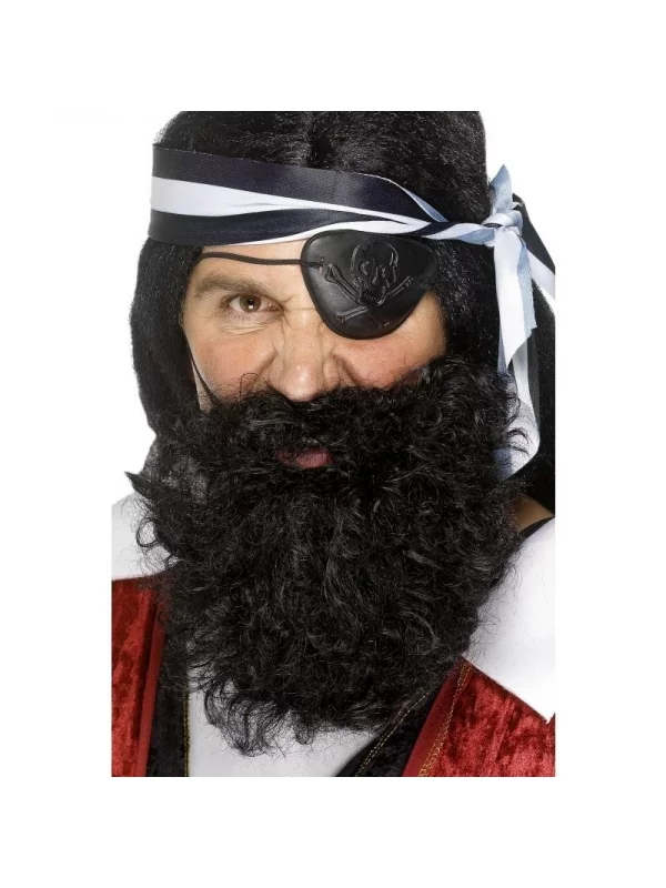 Smiffys Barbe Pirate Noire Avec élastique 3 Smiffys Barbe Pirate Noire Avec élastique