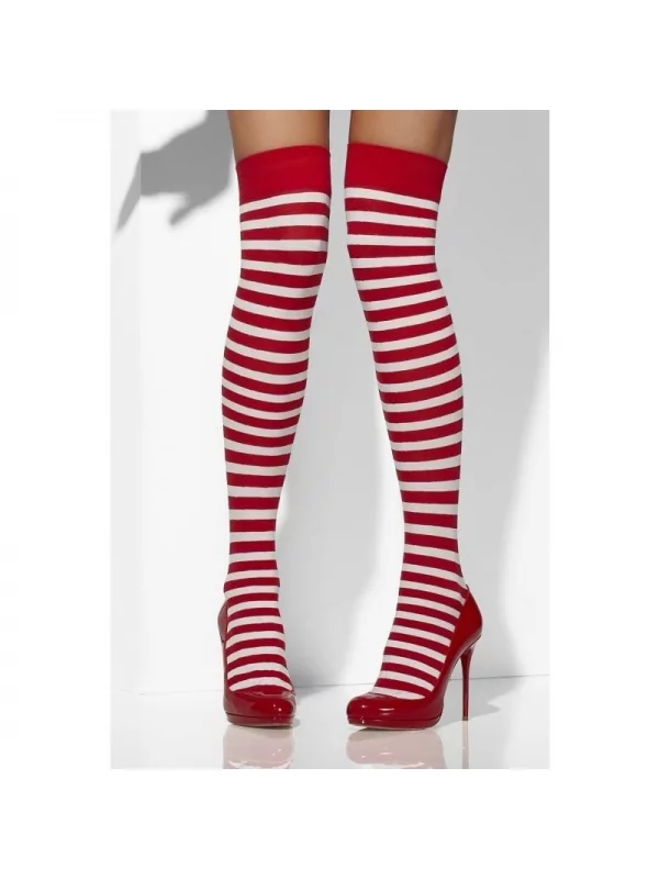 Smiffys Bas Rayés Rouge Et Blanc 3 Smiffys Bas Rayés Rouge Et Blanc