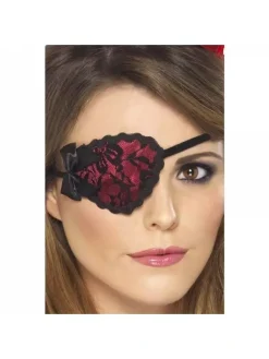 Smiffys Cache-oeil Pirate Femme Rouge Dentelle