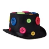 Chapeau Haut De Forme Pour Clown Avec Boutons Multicolores