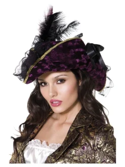 Smiffys Chapeau Pirate Femme -Robes D'Halloween Soldes Boutique chapeau pirate femme 2