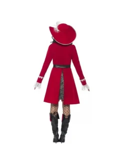 Smiffys Costume Authentique Femme Capitaine Luxe (robe, Veste, Cravate Et Couvre-bottes) -Robes D'Halloween Soldes Boutique costume authentique femme capitaine luxe 10 2