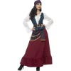 Smiffys Costume Belle Flibustière Luxe (robe, Ceinture, Bandana Et Collier)