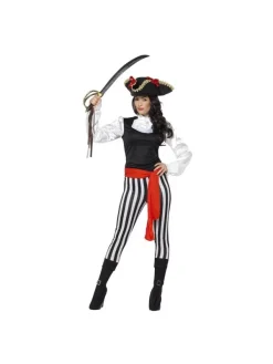 Smiffys Déguisement Pirate Femme (haut, Pantalon, Couvre-bottes, Tour Du Cou Gothique Et Ceinture) 8 Smiffys Déguisement Pirate Femme (haut, Pantalon, Couvre-bottes, Tour Du Cou Gothique Et Ceinture) -Robes D'Halloween Soldes Boutique costume pirate femme 23 2