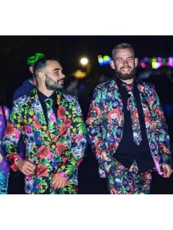 Smiffys Costume Sexy Homme, Motif Clown Maléfique (veste, Pantalon, Cravate) -Robes D'Halloween Soldes Boutique costume sexy homme motif clown malefique veste pantalon cravate 1