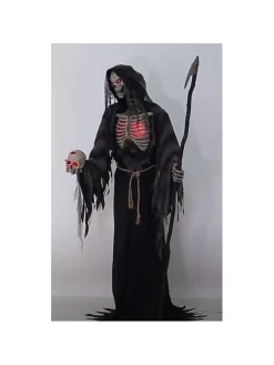 Décoration D'Halloween Avec Faucheuse Animée De 2,15m -Robes D'Halloween Soldes Boutique decoration d halloween avec faucheuse animee de 215m 2