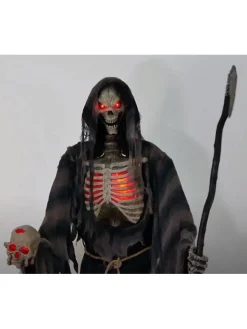 Décoration D'Halloween Avec Faucheuse Animée De 2,15m -Robes D'Halloween Soldes Boutique decoration d halloween avec faucheuse animee de 215m 3