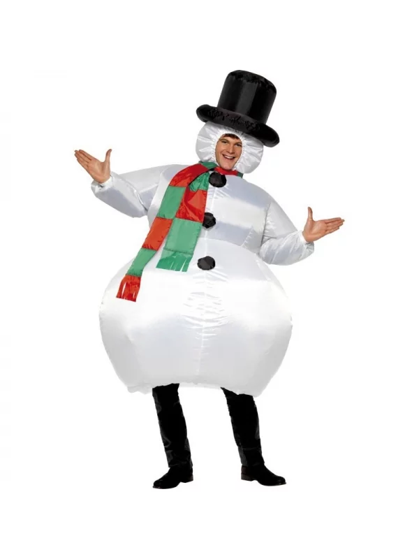 Smiffys Déguisement Bonhomme De Neige Gonflable Blanc 3 Smiffys Déguisement Bonhomme De Neige Gonflable Blanc