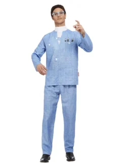 Smiffys Déguisement Brains Thunderbirds, Bleu (Veste, Pantalon, Perruque Et Lunettes) -Robes D'Halloween Soldes Boutique deguisement brains thunderbirds bleu veste pantalon perruque et lunettes 2