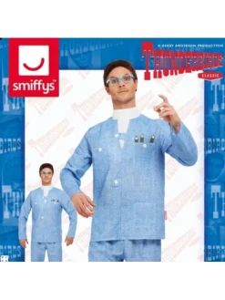 Smiffys Déguisement Brains Thunderbirds, Bleu (Veste, Pantalon, Perruque Et Lunettes) -Robes D'Halloween Soldes Boutique deguisement brains thunderbirds bleu veste pantalon perruque et lunettes 3