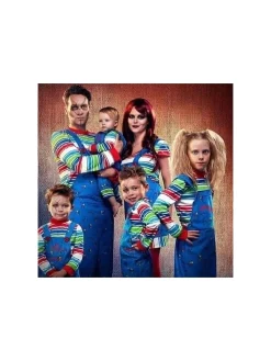 Smiffys Déguisement Chucky, Garçon (T-Shirt Et Salopette) -Robes D'Halloween Soldes Boutique deguisement chucky garcon t shirt et salopette 1