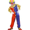 WIDMANN Déguisement Clown Enfant Rouge Et Bleu (combinaison)