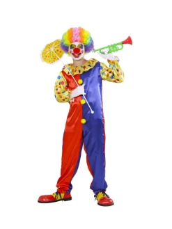 WIDMANN Déguisement Clown Enfant Rouge Et Bleu (combinaison) -Robes D'Halloween Soldes Boutique deguisement clown enfant rouge et bleu combinaison 2