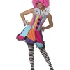 Déguisement Clown Femme (robe, Chapeau, Collerette Et Poignets) -Robes D'Halloween Soldes Boutique deguisement clown femme robe chapeau collerette et poignets
