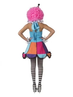 Déguisement Clown Femme (robe, Chapeau, Collerette Et Poignets) -Robes D'Halloween Soldes Boutique deguisement clown femme robe chapeau collerette et poignets 2