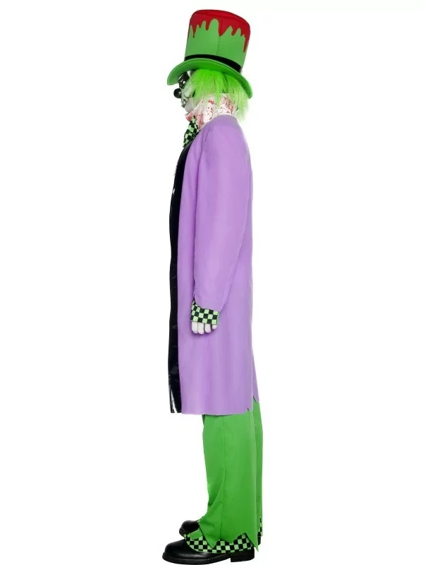 Smiffys Déguisement Clown Méchant Vert Et Violet Homme (haut, Pantalon, Chapeau, Masque, Couvre-chaussures Et Gants) 5 Smiffys Déguisement Clown Méchant Vert Et Violet Homme (haut, Pantalon, Chapeau, Masque, Couvre-chaussures Et Gants) – Image 3