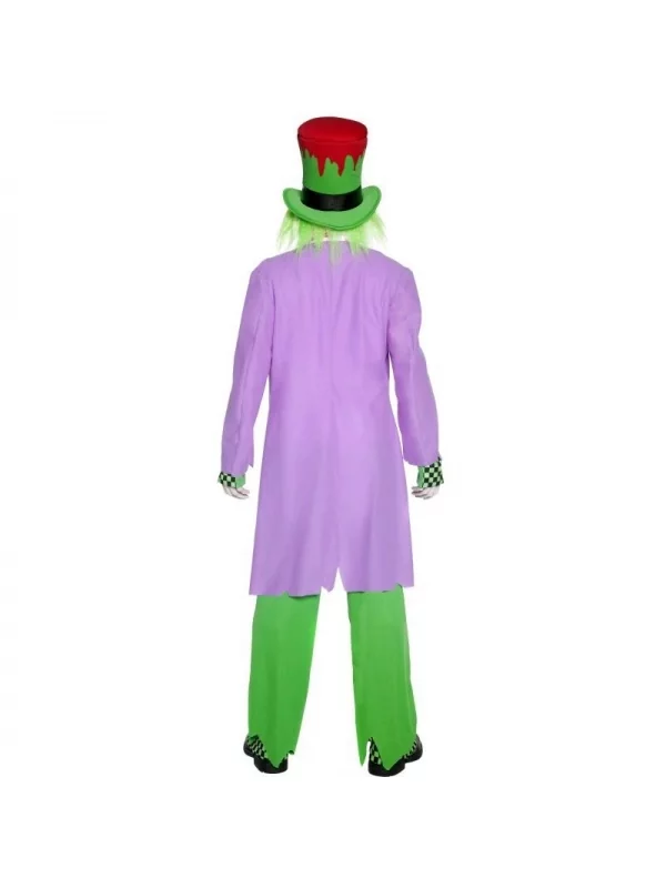 Smiffys Déguisement Clown Méchant Vert Et Violet Homme (haut, Pantalon, Chapeau, Masque, Couvre-chaussures Et Gants) 6 Smiffys Déguisement Clown Méchant Vert Et Violet Homme (haut, Pantalon, Chapeau, Masque, Couvre-chaussures Et Gants) – Image 4