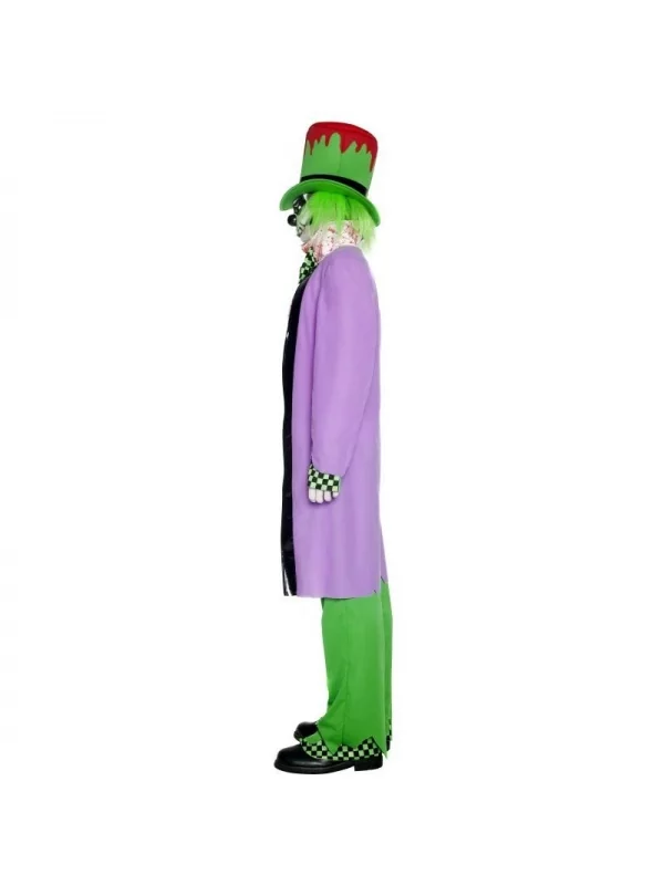 Smiffys Déguisement Clown Méchant Vert Et Violet Homme (haut, Pantalon, Chapeau, Masque, Couvre-chaussures Et Gants) 7 Smiffys Déguisement Clown Méchant Vert Et Violet Homme (haut, Pantalon, Chapeau, Masque, Couvre-chaussures Et Gants) – Image 5