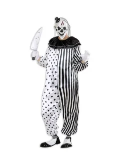 WIDMANN Déguisement Clown Pierrot Tueur Adulte Noir Et Blanc (combinaison)