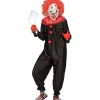 WIDMANN Déguisement Clown Tueur Homme Noir Et Rouge (combinaison)