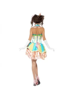 Smiffys Déguisement Clown Vintage Sexy (corset, Jupe Avec Jupon Attaché, Col Et Chapeau Mini) -Robes D'Halloween Soldes Boutique deguisement clown vintage sexy corset jupe avec jupon attache col et chapeau mini 1