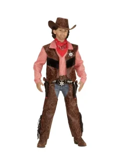 WIDMANN Déguisement Cow-boy Garçon Marron (chemise, Gilet, Chaps, Chapeau)