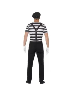 Smiffys Déguisement D'Artiste Mime Homme (haut, Bretelles, Gants, Béret, Maquillage) 7 Smiffys Déguisement D'Artiste Mime Homme (haut, Bretelles, Gants, Béret, Maquillage) -Robes D'Halloween Soldes Boutique deguisement d artiste mime homme haut bretelles gants beret maquillage 2