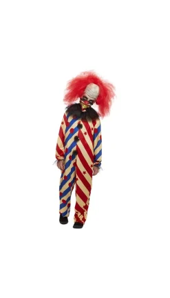 Smiffys Déguisement De Clown Effrayant, Rouge Et Bleu (combinaison, Collerette Et Masque) -Robes D'Halloween Soldes Boutique deguisement de clown effrayant rouge et bleu combinaison collerette et masque 1