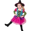 WIDMANN Déguisement De Sorcière Fille Multicolore (robe Tutu Et Chapeau) -Robes D'Halloween Soldes Boutique deguisement de sorciere fille multicolore robe tutu et chapeau
