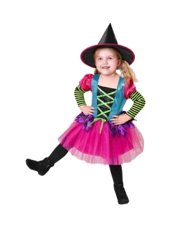 WIDMANN Déguisement De Sorcière Fille Multicolore (robe Tutu Et Chapeau)