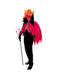 WIDMANN Déguisement Diable Homme (haut, Cape Avec Col, Cornes) -Robes D'Halloween Soldes Boutique deguisement diable homme haut cape avec col cornes 2