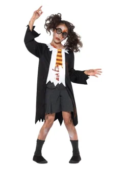 Smiffys Déguisement écolier Enfant Zombie (tunique, Une Chemise Et Une Cravate Attachées) -Robes D'Halloween Soldes Boutique deguisement ecolier enfant zombie tunique une chemise et une cravate attachees 1