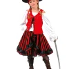 Déguisement élégant De Pirate Pour Fille Complet -Robes D'Halloween Soldes Boutique deguisement elegant de pirate pour fille complet