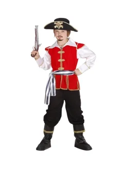 WIDMANN Déguisement Enfant Capitaine Des Pirates (haut Avec Chemise, Pantalon, Ceinture, Chapeau) -Robes D'Halloween Soldes Boutique deguisement enfant capitaine des pirates haut avec chemise pantalon ceinture chapeau 2