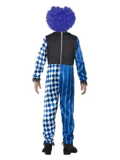 Smiffys Déguisement Enfant Clown Sinistre Luxe (combinaison, Masque En EVA, Cerveau & Cheveux Attaché) -Robes D'Halloween Soldes Boutique deguisement enfant clown sinistre luxe combinaison masque en eva cerveau cheveux attache 2