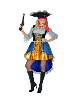 WIDMANN Déguisement Femme Capitaine Des Pirates, Multicolore (robe Avec Chemise, Chapeau)