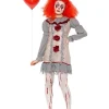 Smiffys Déguisement Femme Clown Vintage (robe Et Collerette) -Robes D'Halloween Soldes Boutique deguisement femme clown vintage
