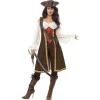 Smiffys Déguisement Femme Pirate De Haute Mer (robe, Pantalon Et Baudrier) -Robes D'Halloween Soldes Boutique deguisement femme pirate haute mer