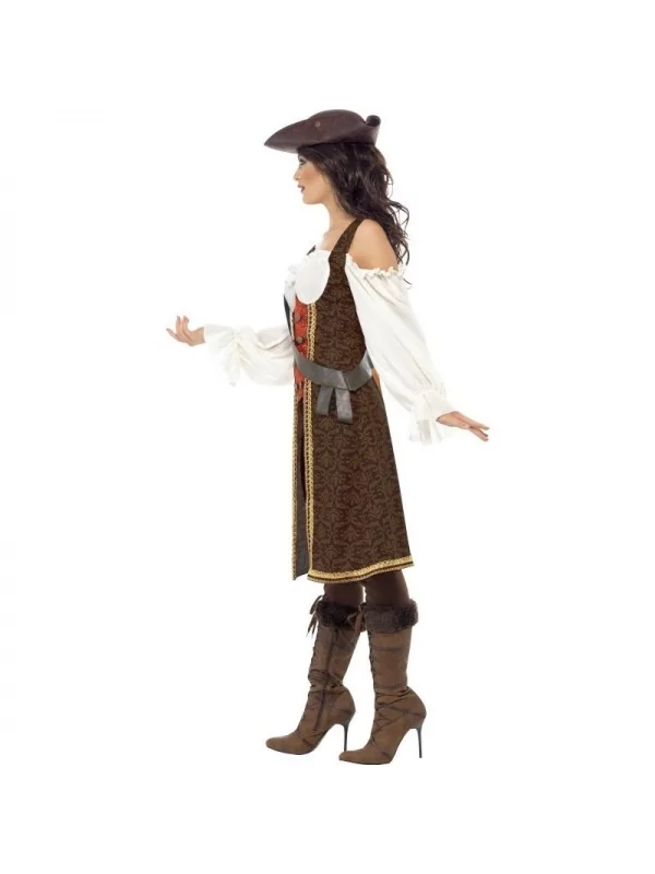 Smiffys Déguisement Femme Pirate De Haute Mer (robe, Pantalon Et Baudrier) 5 Smiffys Déguisement Femme Pirate De Haute Mer (robe, Pantalon Et Baudrier) – Image 3