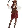 WIDMANN Déguisement Femme Pirate (robe Avec Gilet, Ceinture, Sur-bottes, Bandeau, Chapeau)