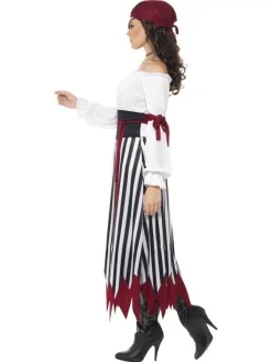 Smiffys Déguisement Femme Pirate (robe Longue & Bandana) -Robes D'Halloween Soldes Boutique deguisement femme pirate robe longue bandana 1