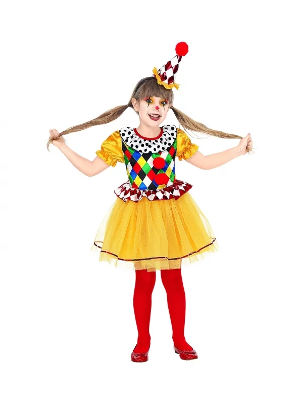 WIDMANN Déguisement Fille Clown (robe Tutu, Mini-chapeau) 5 WIDMANN Déguisement Fille Clown (robe Tutu, Mini-chapeau) – Image 3