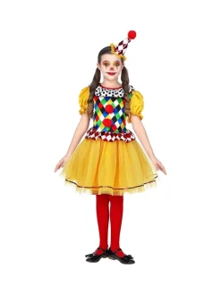 WIDMANN Déguisement Fille Clown (robe Tutu, Mini-chapeau)