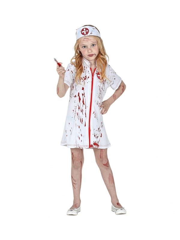 WIDMANN Déguisement Infirmière Zombie Fille (robe Et Coiffe Du 4 Au 13 Ans) 4 WIDMANN Déguisement Infirmière Zombie Fille (robe Et Coiffe Du 4 Au 13 Ans) – Image 2